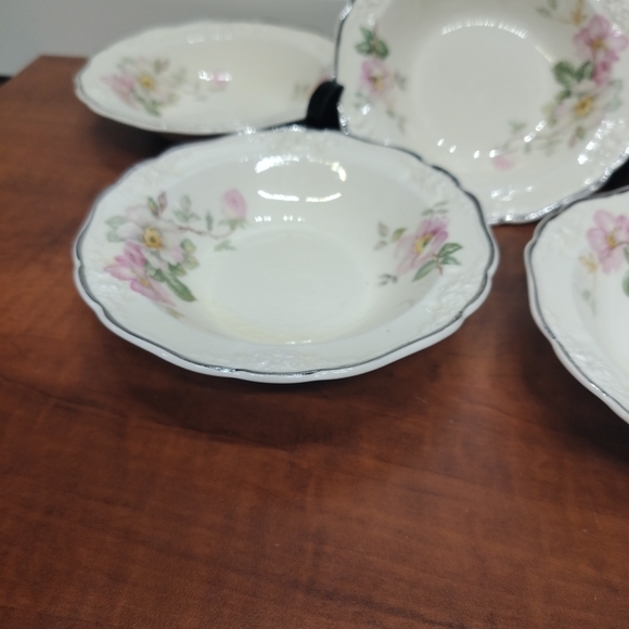 Charming Floral Dinnerware Set with Pink Accents